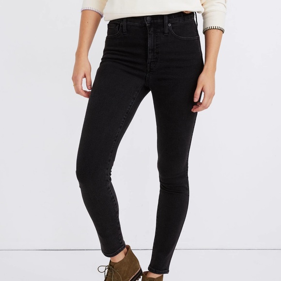 Madewell 10” High-Rise Skinny Jeans in Starkey Wash Black, size 24 - Picture 1 of 7
